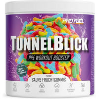 Produktbild von ProFuel TUNNELBLICK Pre-Workout-Booster Saure Fruchtgummis mit Citrullin, Arginin, Taurin, Koffein, Guarana und Magnesium vegan 440g