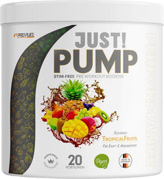 ProFuel TUNNELBLICK PUMP Booster3 Pre Workout Pulver Tropical Fruits koffeinfrei vegan 440g – Bild 1 von 4