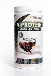 ProFuel V-PROTEIN 4K Vegan Proteinpulver Schokolade Mehrkomponenten-Pflanzenprotein 1000 g – Bild 1 von 3