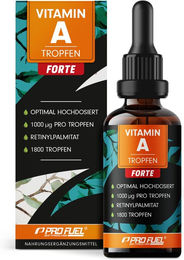 ProFuel Vitamin A Tropfen FORTE hochdosiert vegan 1800 Tropfen – Bild 1 von 3