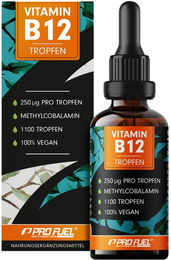 ProFuel Vitamin B12 Tropfen mit 500 µg Methylcobalamin vegan 50 ml – Bild 1 von 3