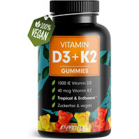 Produktbild von ProFuel Vitamin D3 + K2 Gummies 60 Stück | 1000 IE D3 + 40 µg K2 | vegan & zuckerfrei