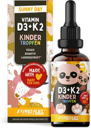 ProFuel Vitamin D3 + K2 Tropfen für Kinder vegan mit Flechtenextrakt – Bild 1 von 3
