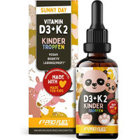 Produktbild von ProFuel Vitamin D3 + K2 Tropfen für Kinder vegan mit Flechtenextrakt