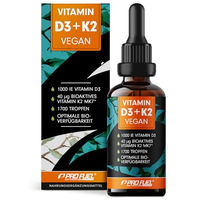 Produktbild von ProFuel Vitamin D3 K2 Tropfen vegan mit 1000 IE Vitamin D3 und 40 mcg K2 MK7 50 ml