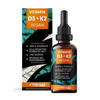 Produktbild von ProFuel Vitamin D3 + K2 Tropfen vegan ohne Zusatzstoffe 1700 Tropfen (50 ml)