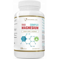 Produktbild von Progress Labs Magnesium Trio Complex ohne Zusatzstoffe 120 Kapseln für Erwachsene