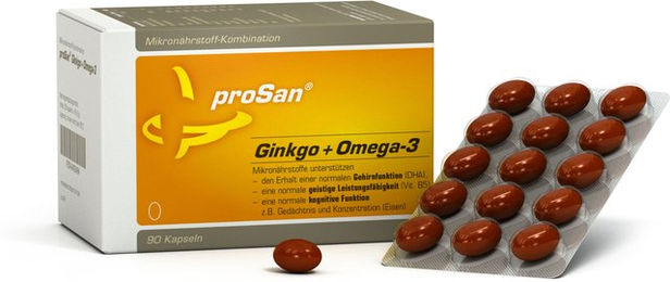 proSan Ginkgo und Omega-3 Kapseln 90 Stück – Bild 1 von 2