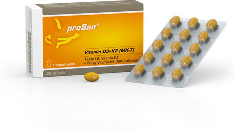 proSan Vitamin D3 und K2 MK-7 Kapseln – Bild 1 von 1