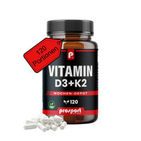 Produktbild von Prosport Vitamin D3+K2 Kapseln vegan für Sportler 120 Stück