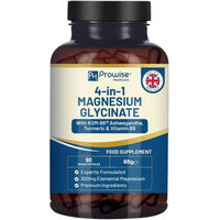 Produktbild von Prowise Healthcare 4-in-1 Magnesiumbisglycinat mit KSM-66 Ashwagandha, Kurkuma und Vitamin B6 Kapseln vegan glutenfrei laktosefrei
