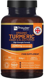 Prowise Healthcare Bio-Kurkuma mit Ingwer und schwarzem Pfeffer Kapseln vegan 180 Stück – Bild 1 von 1