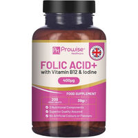 Produktbild von Prowise Healthcare Folsäure Tabletten Vitamin B9 400 µg vegan für Schwangere und Stillende