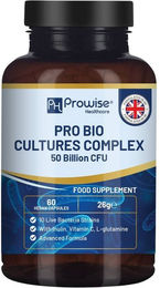 PROWISE Komplexe Probiotika und Präbiotika Kapseln glutenfrei und laktosefrei 60 Stück – Bild 1 von 4