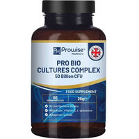 Produktbild von PROWISE Komplexe Probiotika und Präbiotika Kapseln glutenfrei und laktosefrei 60 Stück