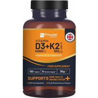 Produktbild von Prowise Vitamin D3 und K2 MK7 Tabletten 4000 IE vegetarisch 180 Stück