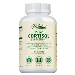 Pslalae 10-in-1 Cortisol Supplement mit Ashwagandha 120 Kapseln – Bild 1 von 3