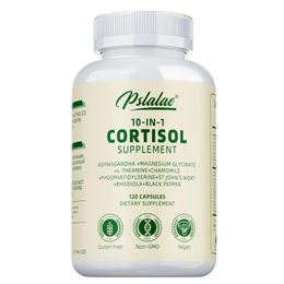 Pslalae 10-in-1 Cortisol Supplement Nahrungsergänzungsmittel mit 120 Kapseln – Bild 1 von 3