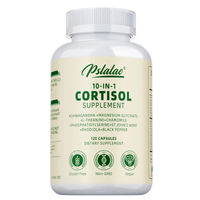 Produktbild von Pslalae 10-in-1 Cortisol Supplement Nahrungsergänzungsmittel mit 120 Kapseln