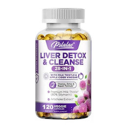 Pslalae Liver Detox & Cleanse Nahrungsergänzungsmittel 120 Kapseln – Bild 1 von 4