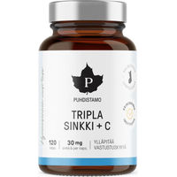 Produktbild von Puhdistamo Dreifach-Zink 25 mg mit Zink-Picolinat und Vitamin C 120 Kapseln ohne Zusatzstoffe