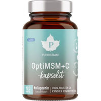 Produktbild von Puhdistamo OptiMSM+C Kapseln mit Schwefel, Kieselerde und Ester-C ohne Zusatzstoffe für Sportler