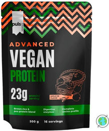 Puls Nutrition Advanced Vegan Proteindrink Apfelkuchen Mehrkomponenten Pulver zuckerfrei glutenfrei laktosefrei 500 g – Bild 1 von 1