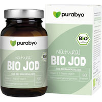 Produktbild von PURABYO BIO Jod Kapseln mit Braunalge Kelp vegan glutenfrei laktosefrei