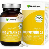 Produktbild von Purabyo Bio Vitamin D3 Kapseln mit Flechten vegan