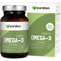 Produktbild von PURABYO Omega-3 Algenöl Kapseln vegan