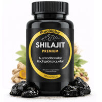 Produktbild von PuraNatur Shilajit Premium Kapseln mit pflanzlichem Ursprung 60 Stück