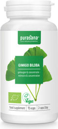Purasana Ginkgo Biloba Bio 250 mg Kapseln 70 Stück vegetarisch – Bild 1 von 1