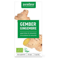 Produktbild von Purasana Ingwer 250 mg Kapseln vegan 60 Stück
