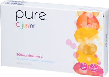 pure C Junior Vitamin C Lutschtabletten für Kinder zuckerfrei vegan – Bild 1 von 1