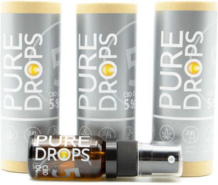 Pure Drops CBD Vollspektrum Öl 5% Vegan Spray 1380mg – Bild 1 von 3
