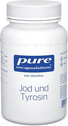 Pure Encapsulations Jod und Tyrosin Kapseln mit Kaliumjodid, laktosefrei und glutenfrei, 60 Stück – Bild 1 von 1