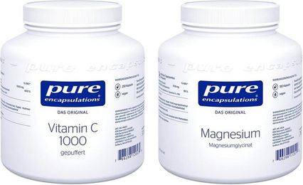 Pure Encapsulations Magnesium Bisglycinat und Vitamin C Calciumascorbat gepuffert Kapseln 360 Stück – Bild 1 von 1