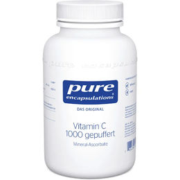 Pure Encapsulations Vitamin C 1000 gepuffert Calciumascorbat Kapseln 90 Stück laktosefrei glutenfrei ohne Zusatzstoffe – Bild 1 von 2