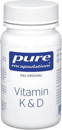 Pure Encapsulations Vitamin K & D Kapseln 1000 IE, 60 Kapseln, laktosefrei, glutenfrei, ohne Zusatzstoffe – Bild 1 von 2