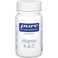 Produktbild von Pure Encapsulations Vitamin K & D Kapseln 1000 IE, 60 Kapseln, laktosefrei, glutenfrei, ohne Zusatzstoffe