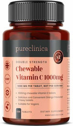 pureclinica Vitamin C 1000 mg Lutschtabletten zuckerfrei vegan vegetarisch 120 Stück – Bild 1 von 2