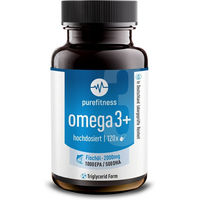 Produktbild von Purefitness Omega 3 Kapseln mit 1500 mg hochdosiert 120 Kapseln