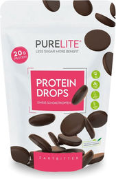 Purelite Protein Drops Schokolade Zartbitter vegan zuckerfrei – Bild 1 von 3