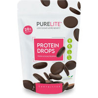 Produktbild von Purelite Protein Drops Schokolade Zartbitter vegan zuckerfrei