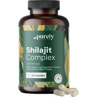 Produktbild von Purely Shilajit Komplex mit Ashwagandha, Kurkuma und Löwenmähne Kapseln 120 Stück