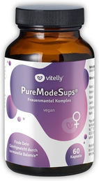 PureModeSups® Frauenmantel Komplex Kapseln mit Vitamin B6, Magnesium und Calcium vegan ohne Zusatzstoffe 60 Stück – Bild 1 von 3