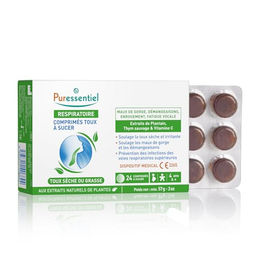Puressentiel Husten Lutschtabletten mit Pflanzenextrakten und Vitamin C, 24 Stück – Bild 1 von 1