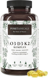 PURETANICALS O3-D3-K2 Komplex mit Omega-3, Vitamin D3 und Vitamin K2 in Kapseln – Bild 1 von 3
