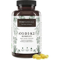 Produktbild von PURETANICALS O3-D3-K2 Komplex mit Omega-3, Vitamin D3 und Vitamin K2 in Kapseln