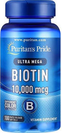 Puritan's Pride Biotin 10000 mcg Kapseln 100 Stück – Bild 1 von 2